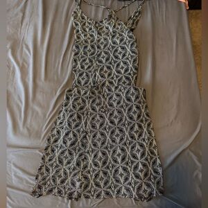 Dee Elle Black and White Geometric Maxi Dress